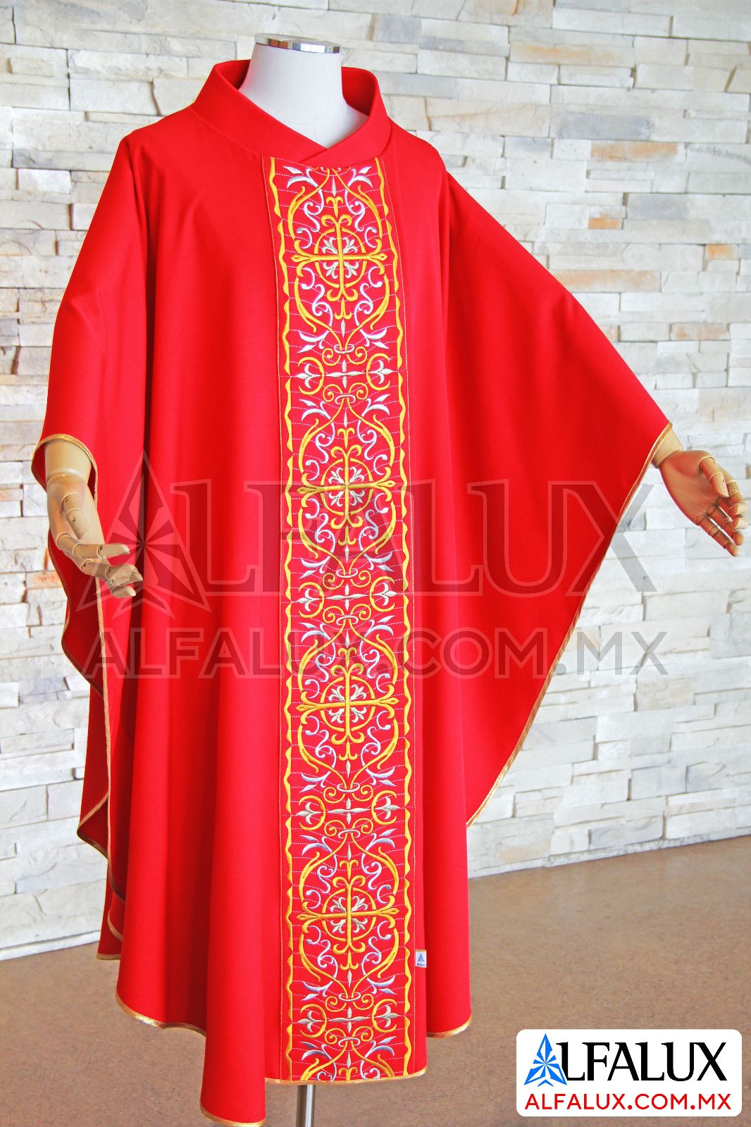 23 PALACIO Alfalux Casulla Central Rojo 323 (5)